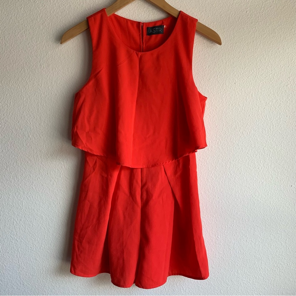 NWOT ASTR Sleeveless Romper in Red One Piece Women Size: S
